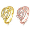 Fashion White Plated Zircon Ring